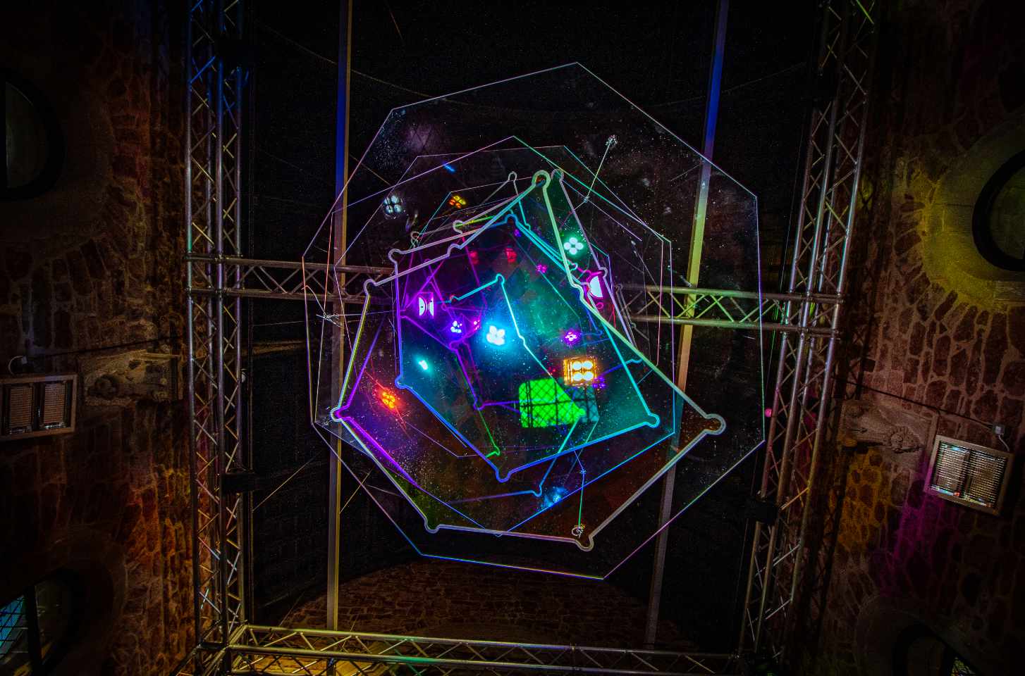 Portrait of a Brain viewed from beneath, at the Anglican Chapel in Coventry.